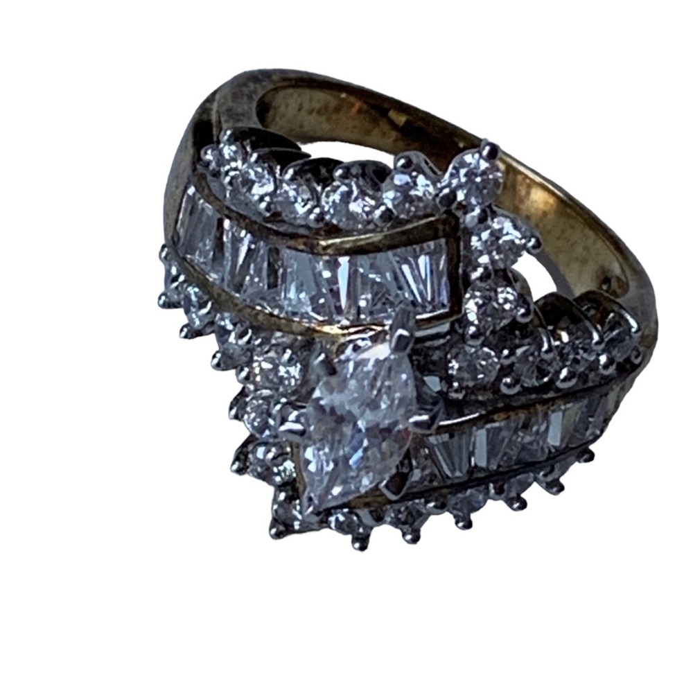 Thailand Cubic Zirconia Gold Plated Dinner Ring Woman’s Jewelry Cocktail Ring